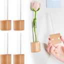 AGLOO Decorative Fridge Magnets - Mini Vase Planter Magnets for Refrigerator, Locker, Kitchen and Office - Cute Test Tube Plant Flower Vase (4)