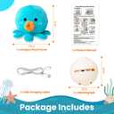 Interactive Dog Toys, [Newly Upgraded] Moving Dog Toy to Keep Them Busy, Bouncing Dogs Toy/Squeaky Rolling Ball with Jumping Music Talking Mode for Small Medium Large Dogs(Upgrade Octopus)