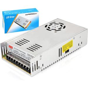 SUPERNIGHT 12V 30A 360W Power Supply AC 110V/220V to DC 12V Universal Regulated Switching Transformer Adapter Power for CCTV, Computer Project, LED Strip Lights