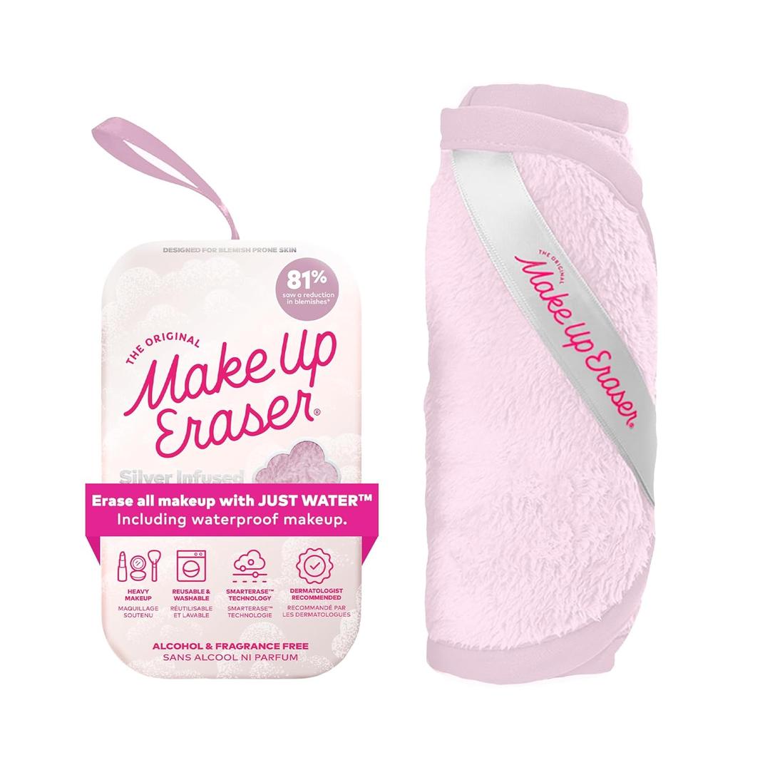 The Original MakeUp Eraser PRO, Effortlessly Remove All Makeup Using Only Water, Including Waterproof Mascara, Eyeliner, Foundation, Lipstick, Sunscreen (Silver Infused)
