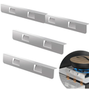 Stove Gap Covers 316 Stainless Steel Stove Gap Filler Oven Side Gap Filler Between Stove and Counter Slide In Range Trim Kit for 11.6“ and 23.2” Kitchen Crack(4 Pack Silver)