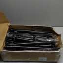 6 Pack 10 ft Heavy Duty Metal String Light Poles Adjustable Outdoor Lighting Stand for Patio,Backyard,Garden,Party & Wedding Rustproof & Sturdy with Hooks