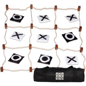 Giant Tic Tac Toe Outdoor Games, Bean Bag Toss for Kids and Adults, 4Ft x 4Ft, Large Backyard Family Game, No Assembly, Indoor Outdoor Play, Portable Giant Lawn Games, Instant Setup