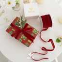 MEEDEE Rust Velvet Ribbon 5/8 Inch Single Face Nylon Velvet Ribbon 25 Yards Rust Red Velvet Ribbons for Christmas Tree, Ornaments, Gift Wrappig, Rustic Wreath, Invitations, Bouquet, Sewing Crafts