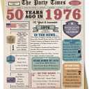 6 x Funny 50th Birthday Card, 50 Year Old Gifts for Her Him, 50th Birthday Decorations Men Women