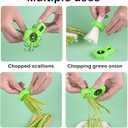 2 x Stainless Steel Multi-Blade Green Onion Cutter  Scallion Slicer, Garnish Tool, Vegetable Chopper for Shredding & Slicing, Practical Kitchen Gadget (Green)