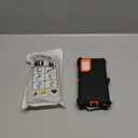 Case for Galaxy Note 20 with Clip, Heavy-Duty Tough Rugged Shockproof Drop Protective Cover Cases for Samsung Galaxy Note 20, Black+Orange