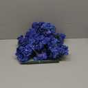 FagusHome 30 Pcs Silk Hydrangea Heads Artificial Flowers Heads and Stems Fake Hydrangea Flowers for Home Wedding Decor (Dark Blue)