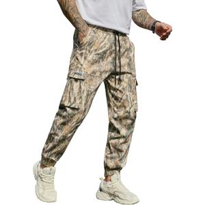 JEMLDL Mens Cargo Joggers Pants Elastic Waist Drawstring with Flap Pockets Techwear Pants for Men, X-Large