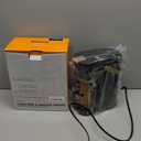 Single Serve One Cup Coffee Maker, for K Cups and Grounds, Mini Coffee Maker with Portable Handle, 6 to 12 Oz Brew Size, for Travel, Camping, Office, RV and Dorm, 120V, Black and Gold