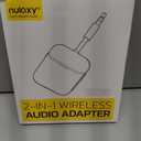 Nulaxy Air in-Flight Bluetooth Wireless Audio Transmitter Receiver for up to 2 AirPods Wireless Headphones, Bluetooth Adapter for All 3.5mm Aux Jacks on Airplanes, Purple