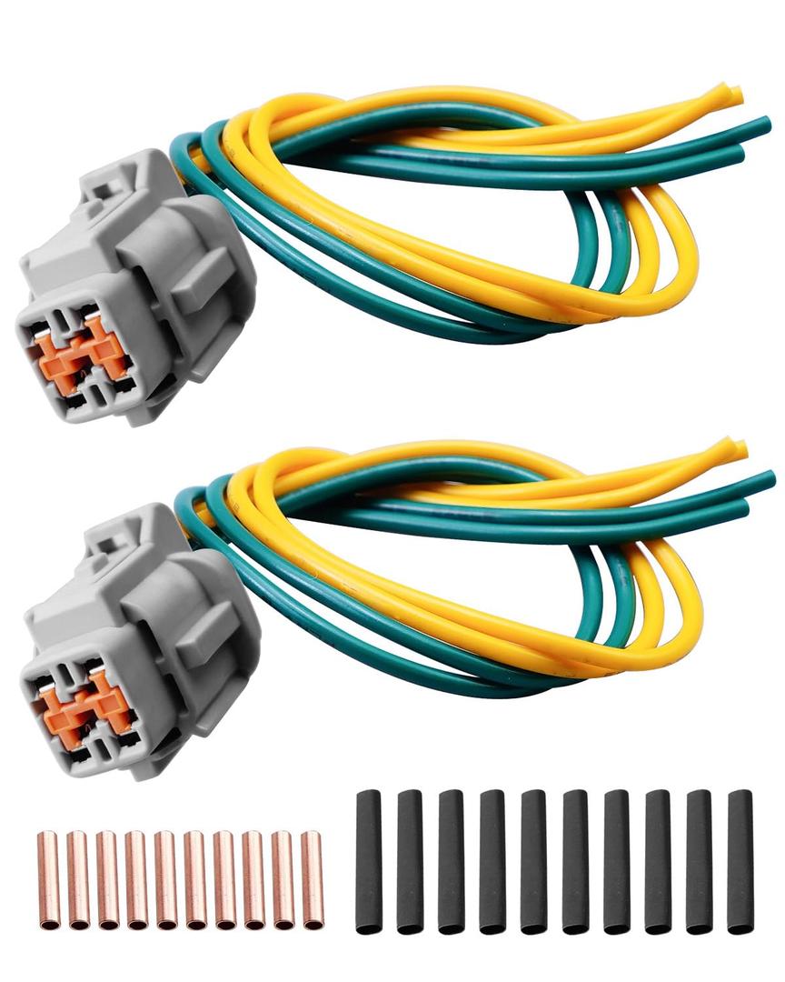 Radiator Cooling Fan Wiring Harness Side Connector Plug Fit for Nissan Sentra SV SR SL Murano Pathfinder Maxima Altima 2000-2021 Replace 6185-1171 6188-0558, 2 Pcs