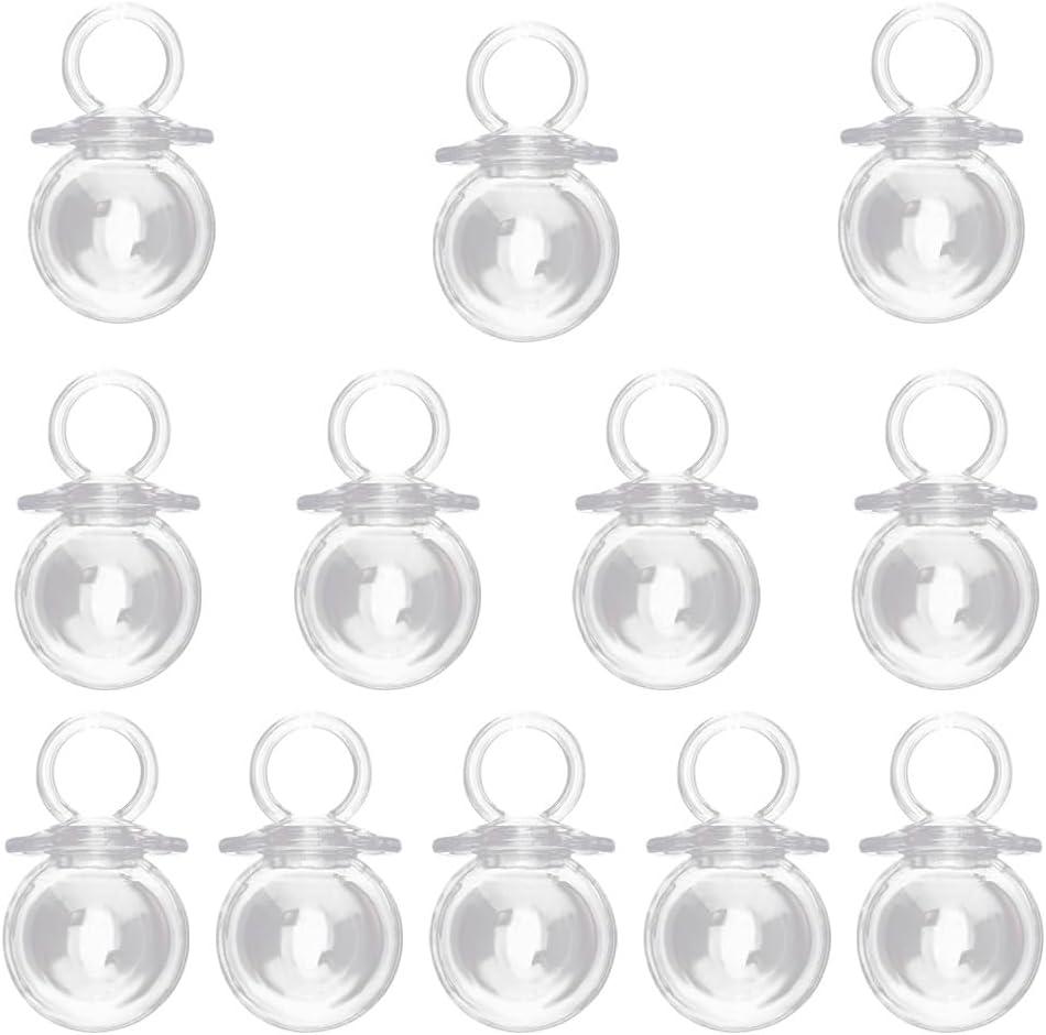 FOMIYES 12pcs Transparent Plastic Candy Boxes Pacifier Shape Treat Holders for Showers Birthdays and Weddings Clear Candy Containers for Party Favors and Diy Crafts
