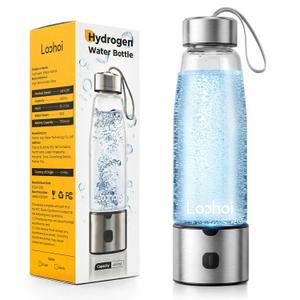 Hydrogen Water Bottle, Upgraded Hydrogen Generator with SPE/PEM Tech,16oz Portable Hydrogen-Rich Water Maker,Fast Hydrogen Production,Rechargeable Health Water Cup for Home Office Travel