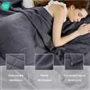 ZonLi Weighted Blanket for Adults (60"x80", 22lbs, Dark Grey) Queen Size High Breathability Cooling Heavy Blanket, Soft Material with Premium Glass Beads, All-Season, Easy Care