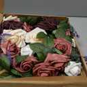 5FT Artificial Rose Flower Burgundy Fake Floral Garland for Wedding Ceremony Backdrop Arch Flowers Table Centerpieces Decorations (1, Burgundy & Ivory Cream)