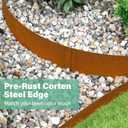 Co rten Steel Landscape Edging 12 Inch Tall 6 Packs, Pre-Rusted Metal Garden Edging, Hammer in Landscape Edging with 6 Clips and a Pair of Gloves, Steel Edging for Landscaping, Lawn Rusty