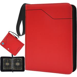 Jumbo Card Binder 100 Pockets Hold Oversized Big Card, 50 Pockets for L(5.4'' x 7.5''), 50 Pockets for XL(5.9'' x 8.1''), Sports Trading Card Collector Binder with Removable Sleeve