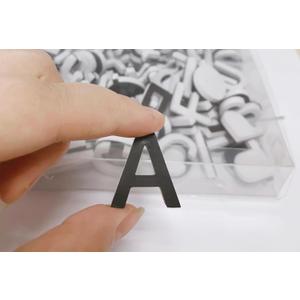 White Magnetic Letters, EVA Letters, Numbers and Symbols,Home Decoration Refrigerator Magnets, Spelling Learning Teaching Tools for Kids(160pcs Barrel)