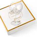 GLASSIQUE CADEAU Large 25 oz Copa de Balon Cocktail Glasses | Set of 2 | Big Crystal Balloon Goblets for Gin and Tonic, Sangria, Aperol Spritz, Limoncello Spritz, Hugo | Elegant Long Stemmed Glassware