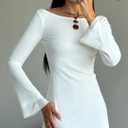 Lukea Long Sleeve Mini Dress White (S)