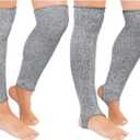 Bencailor 2 Pair Cut Resistant Leg Sleeves Anti Bite Scratch Protective Leg Protectors Sleeves for Safety Guard for Women (Gray)