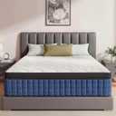 14 Inch Queen Mattress,Queen Size Mattress in a Box,Gel Memory Foam Hybrid Mattresses with Pocket Springs for Motion Isolation,Pressure Relief,Medium Firm,Back & Lumbar Support