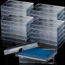 Zonon 12 Pieces Clear Deck Case, Card Organizer Compatible with MTG TCG Plastic Playing Card Case baseball Trading Deck Collection Box Holder for Game Cards Storage