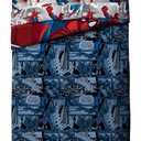 Jay Franco Marvel Spiderman Burst 5 Piece Full Bed Set - Includes Reversible Comforter & Sheet Set - Bedding - Super Soft Fade Resistant Microfiber (Official Marvel Product)