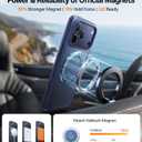 TORRAS Upgrade 360 Magnetic Stand for iPhone 17 PRO Case with Camera Control Button, Fit for MagSafe, Mil-Grade Protection, Slim Soft Edge Translucent Back for iPhone 17Pro 6.3 inch, Deep Blue