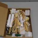 4 Pack Christmas Electric Window Candles Lamps with Gold Plated Base, Christmas Window Candles with 7 Watt C26 Clear Bulbs, Plug in Window Candle Lights for Wedding Home Church Decor, On/Off Switch