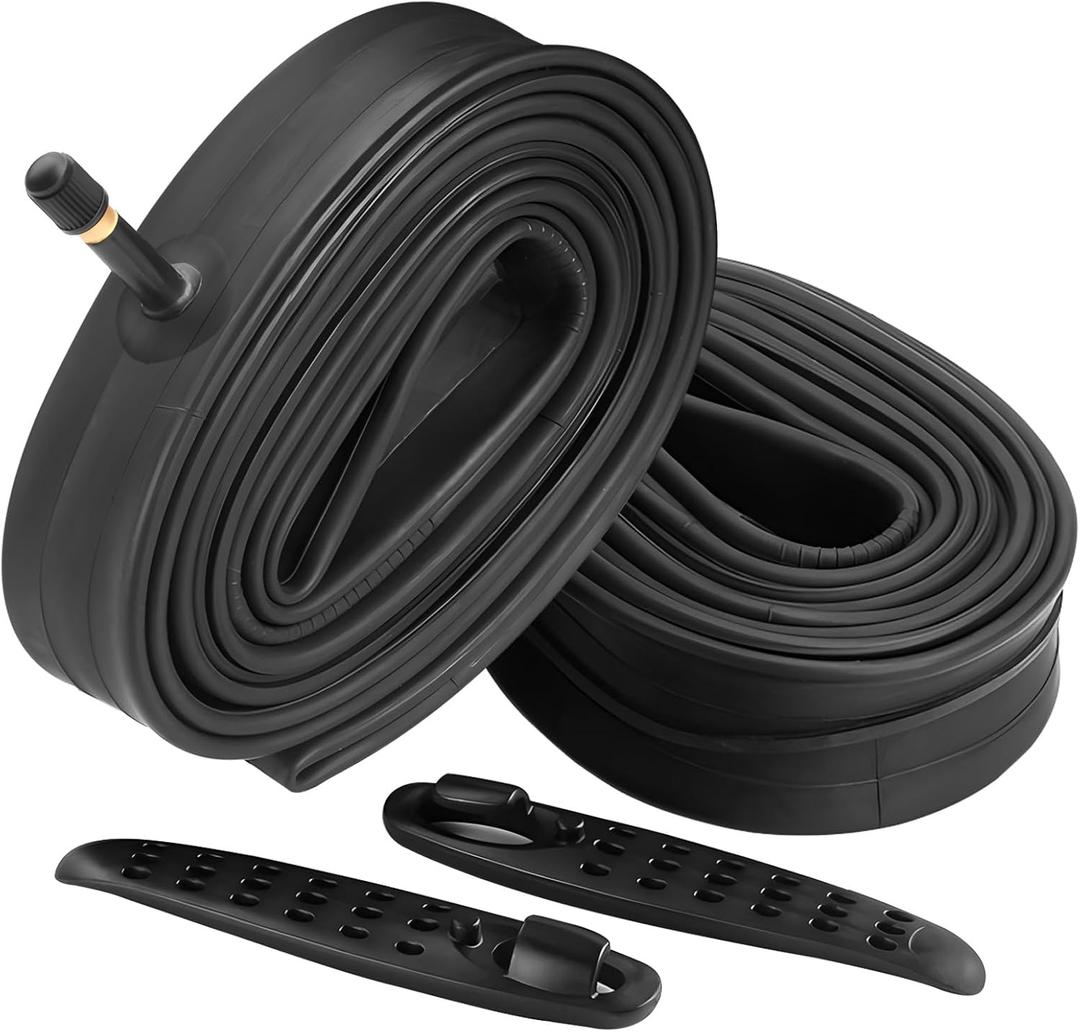FANSPRO 2 Pack of 20 Inch Bike Tube 20x1.75 20x1.95 20x2.10 20x2.125 Heavy Duty Bicycle Tube with 2 Tire Levers,32mm Schrader Valve Premium Quality Butyl Inner Tube