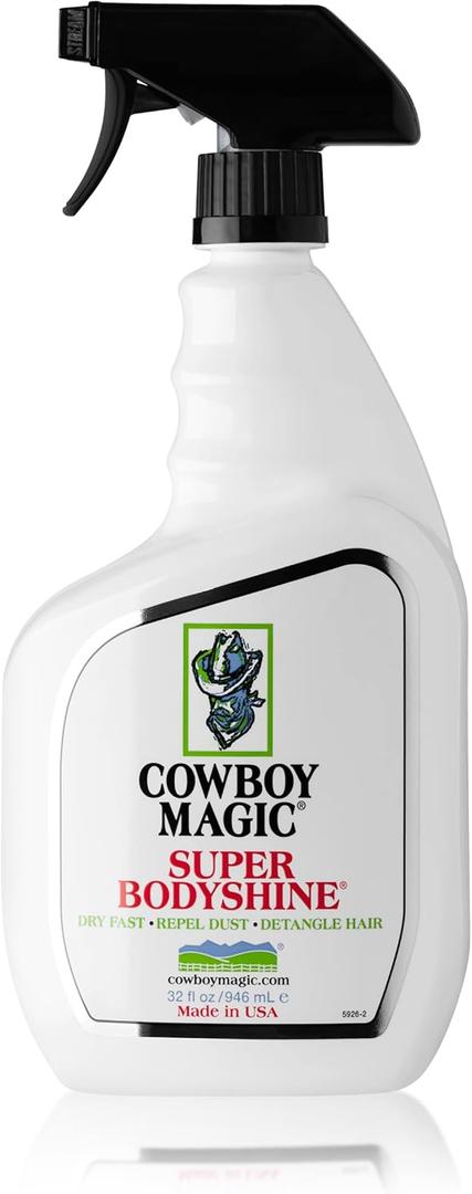 Cowboy Magic 32 fl oz Super Body Shine Spray Detangler Hair No Water Needed