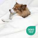 Waterproof Dog Blanket for Large Dogs - Reversible Washable Pet Blanket, Soft Sherpa Fleece Furniture Protector, Cat Throw Bed Couch, Cream,50"x60"