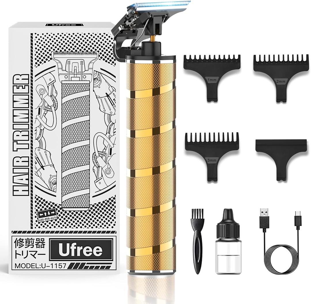 Ufree Hair Trimmer & Beard Trimmer for Men Professional, Electric Razor Shavers for Men, T Blade Precision Edgers Liners, Barber Clippers for Hair Cutting Mustache Facial, Mens Gifts