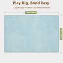 Baby Play Mat for Floor, 1.3'' Thick Memory Foam Tummy Time Mat - Super Soft Coral Velvet Nursery Rug with Non-Slip Backing, Crawling Rug for Toddlers/Infants, Yoga & Tatami Use, 79''x 118''