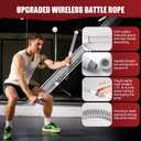 Weighted Ropeless Battle Ropes, Heavy Duty Portable Cordless Battle Ropes for Home Gym with Poster, Workout Exercise Rope for Strength Building, HIIT and Low-Impact Aerobic Training for Men & Women
