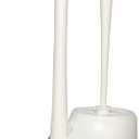 Clorox Toilet Bowl Brush & Plunger Combo Set with Storage Caddy - Toilet Plunger for Bathroom, Bathroom Organizers & Storage, Bathroom Accessories, Toilet Unclogger, Long Handled Toilet Brush (1-Pack, White/Gray)