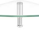Hemudu Clear Glass Computer Monitor Riser / Triangle Desktop Universal Corner Stand for Computer Monitor & Laptop HD01T-003