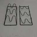 2 Pack Pot Lid Organizer Rack, 6-Tier Pot Lids Holder for Cabinet Door/Wall, No Drilling Adhesive Wall/Door Mounted Rustproof Pot and Pan Cover for Kitchen Storage, Classic Black