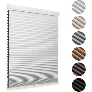 Cordless Blackout Cellular Shades for Windows, Honeycomb Window Shades with Thermal Insulation, Child & Pet Safe Room Darkening Shade, Easy Install,29" W x 72" H, White 