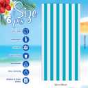 Peryiter 6 Pcs 72 x 36 Inch Oversized Beach Towels Set Quick Dry Pool Towels Absorbent Camping Travel Blankets Set for Women Men Bath Beach(Fresh Color,Stripe)