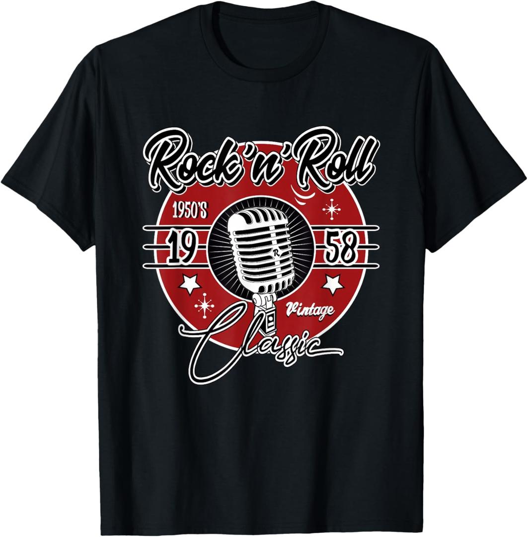 Sock Hop Clothes 50s Greaser Doo Wop Retro Rockabilly 1950s T-Shirt XS