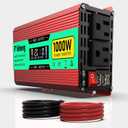 1000 Watt Power Inverter, Car Inverter 12V to 120V with 2 AC Outlets, 2 USB Ports, Cooling Fan, Cables and LED Screen for Vehicles, Home Use and Outdoor Camping