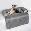 Large Cooling Dog Bed  41 x 37 inch Waterproof Couch Cover for Dogs Washable, Non-Slip Bottom, Self Cooling Mat for Dogs, Durable & Non-Gel, Dog Couch Bed for Sofa Floor Car, Cooling Grey