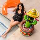 JOYIN 43" Inflatable Cactus Cooler with Sombrero Hat for Fiesta, Cinco de Mayo Party Supplies, Inflatable Party Cooler, Pool Party Decoration