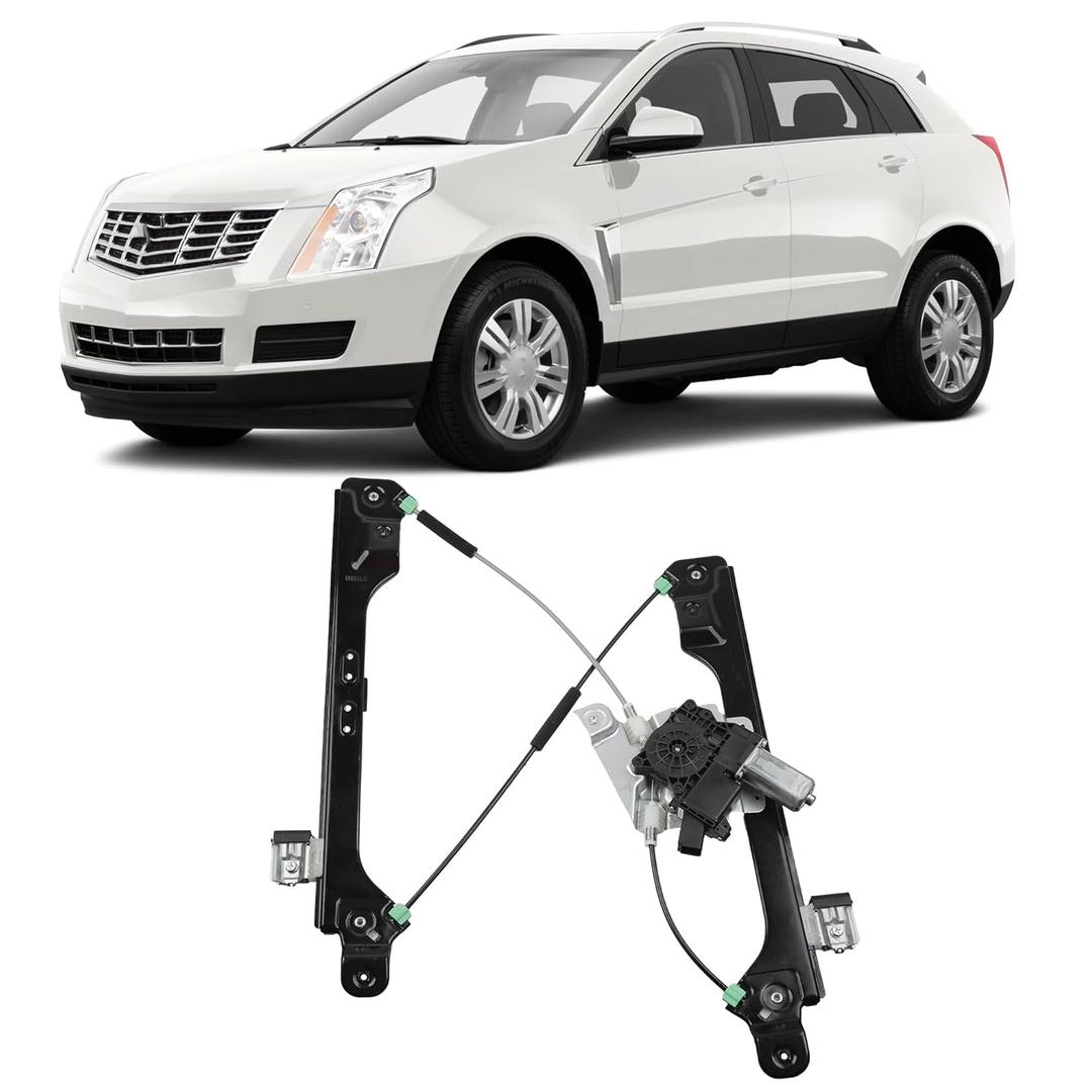 Dasbecan Power Window Regulator with Motor Front Left Driver Side Compatible with Cadillac SRX 2010-2016 Saab 9-4X 2011 with Anti-Pinch Replaces#751-966 (7PINS)