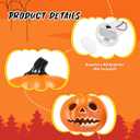 Tujoe 6 Pcs Halloween Pumpkin Lantern Set Light up LED,Orange