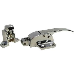 6.22 Inch Adjustable Door Cabinet Handle Trigger Action Latch Freezer Cooler Door Handle Latch Ice Box Door Lock, Spring Loaded Oven Grip,Silver