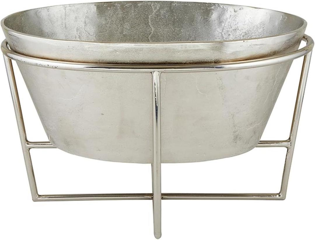 Santa Barbara Design Studio Champagne Buckets - Aluminum Ice Bucket/Tub with Removable Stand, Large, Silver